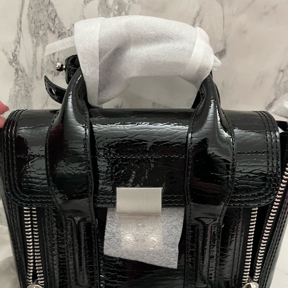 3.1 Phillip Lim Black Patent Mini Pashli Satchel - Picture 5 of 9